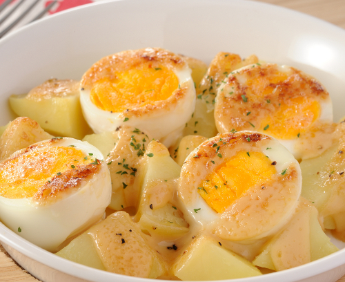 ポテトとゆでたまごのマヨグラタン